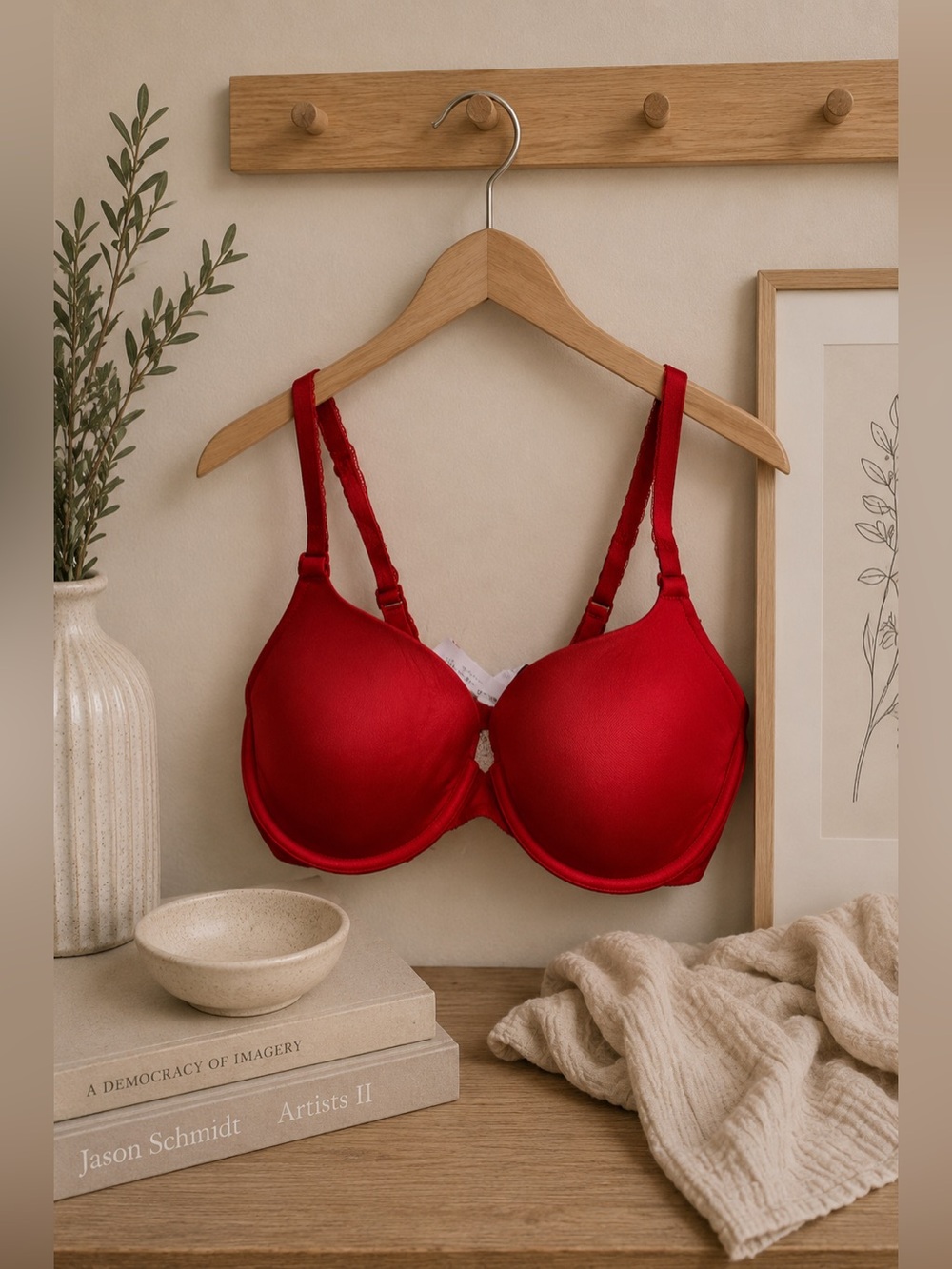 Victoria Secret Red Women's T-Shirt Bra - Smooth Support